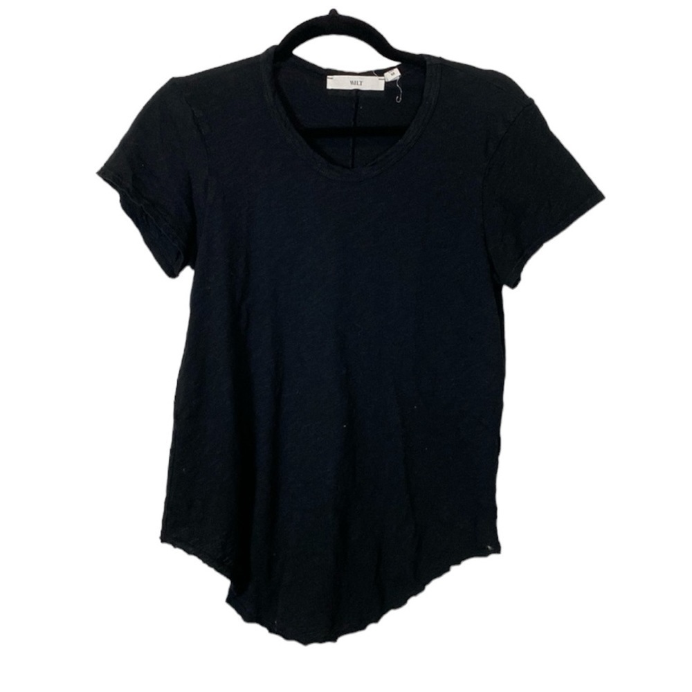 Wilt black open v back tee